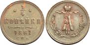 1/4 копейки 1881 года