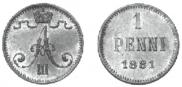 1 penni 1881 year