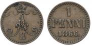 1 penni 1866 year
