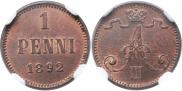 1 penni 1892 year