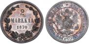 2 markkaa 1870 year