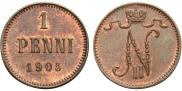 1 penni 1905 year