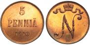 5 pennia 1910 year
