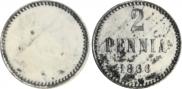 2 pennia 1866 year