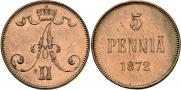 5 pennia 1872 year