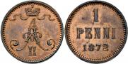 1 penni 1872 year
