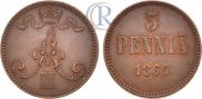 5 pennia 1866 year