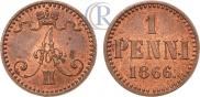 1 penni 1866 year