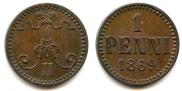 1 penni 1869 year