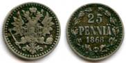 25 пенни 1868 года
