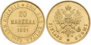20 markkaa 1891 year