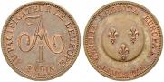2 franks 1814 year