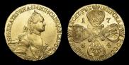 10 roubles 1764 year