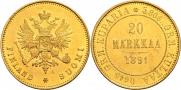 20 markkaa 1891 year