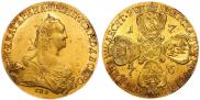 10 roubles 1776 year