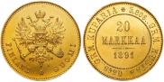 20 markkaa 1891 year