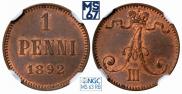 1 penni 1892 year