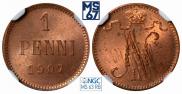 1 penni 1907 year