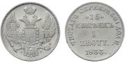15 копеек - 1 злотый 1833 года