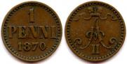 1 penni 1870 year