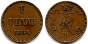 1 пенни 1884 года