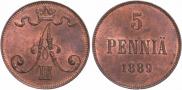 5 pennia 1889 year