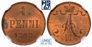 1 penni 1893 year