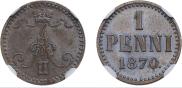 1 penni 1870 year