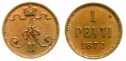 1 пенни 1872 года