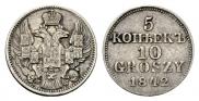 5 kopecks - 10 groszy 1842 year