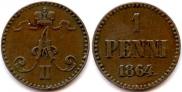 1 пенни 1864 года