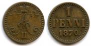 1 penni 1870 year