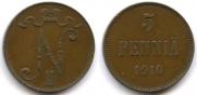 5 pennia 1910 year
