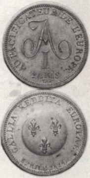 2 franks 1814 year