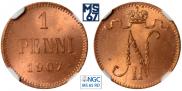 1 penni 1907 year