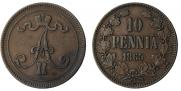 10 пенни 1865 года