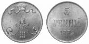 5 pennia 1889 year