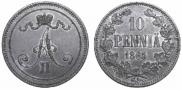 10 пенни 1865 года