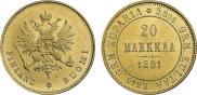 20 markkaa 1891 year