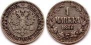 1 markka 1866 year