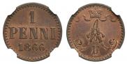 1 penni 1866 year
