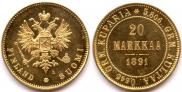 20 markkaa 1891 year