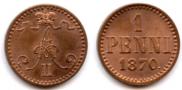 1 penni 1870 year