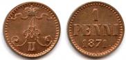 1 penni 1871 year