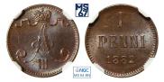 1 пенни 1882 года
