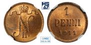 1 penni 1911 year
