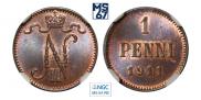 1 penni 1911 year