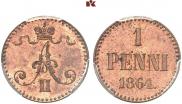 1 пенни 1864 года