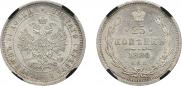 25 копеек 1880 года