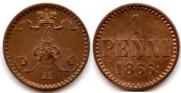 1 penni 1866 year